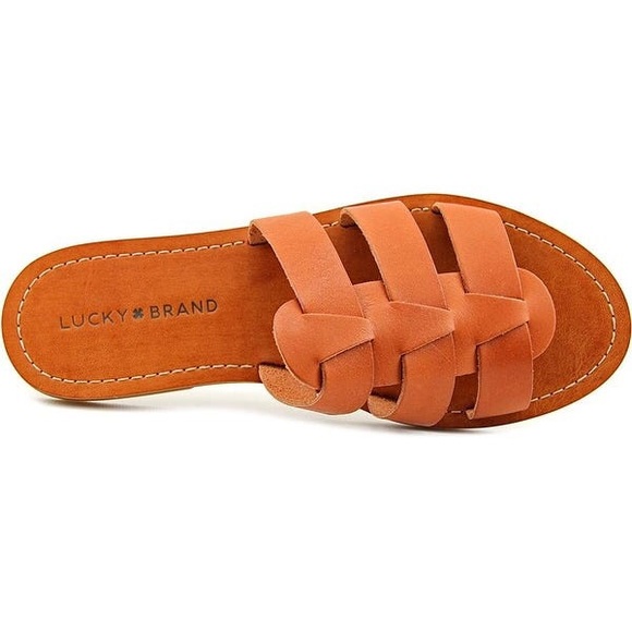 Lucky Brand 100% Leather Slides/Sandals - Picture 2 of 5